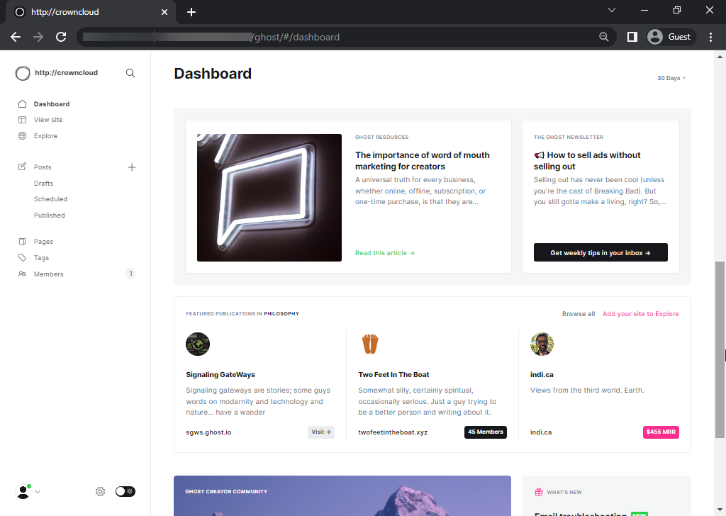 CrownCloud Wiki How To Install Ghost On Ubuntu 22 04