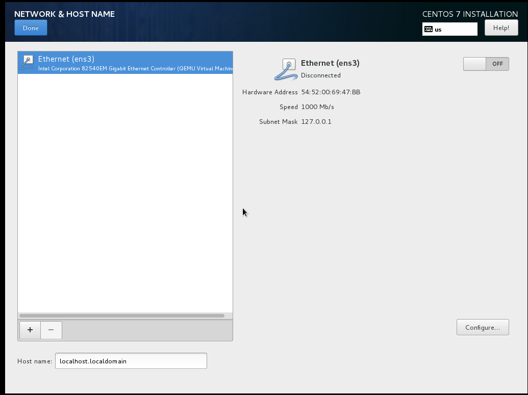 network and hostname