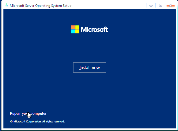 Select repair your computer