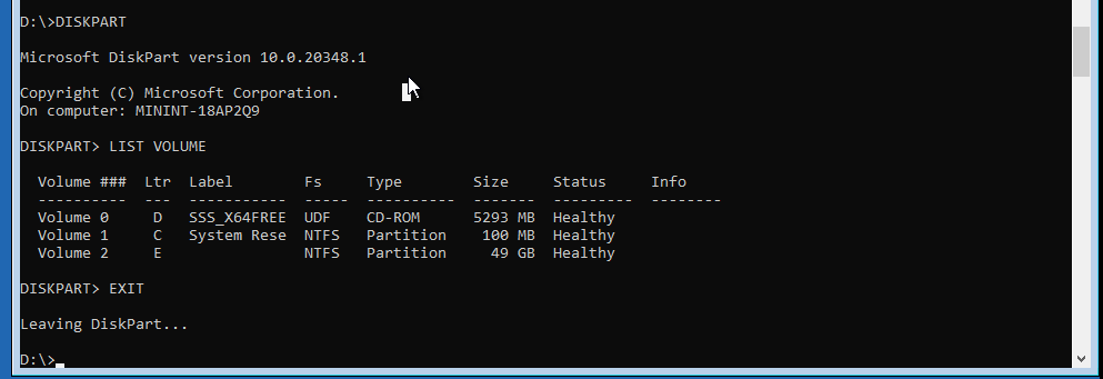 List Volumes