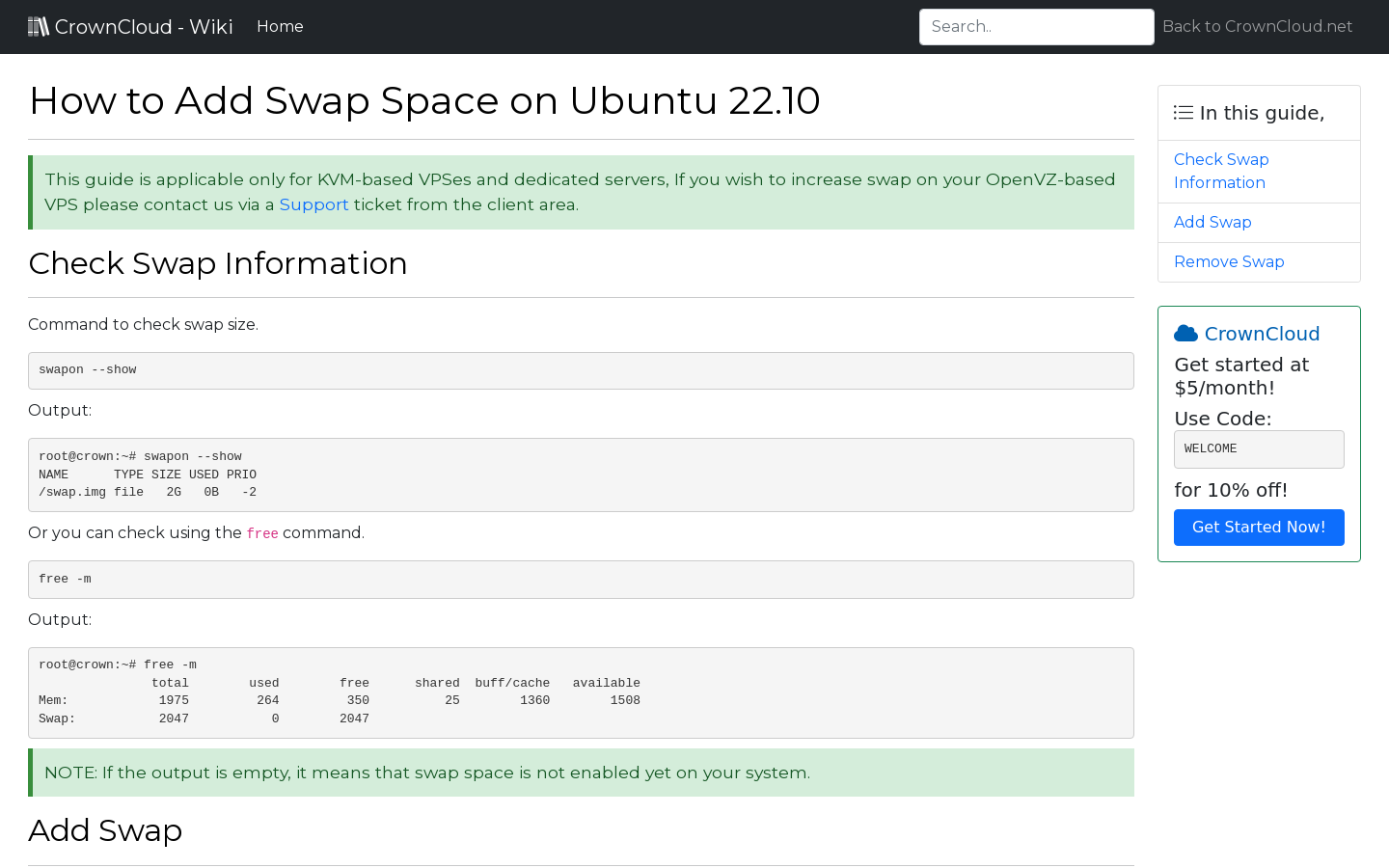 crowncloud-wiki-how-to-add-swap-space-on-ubuntu-22-10