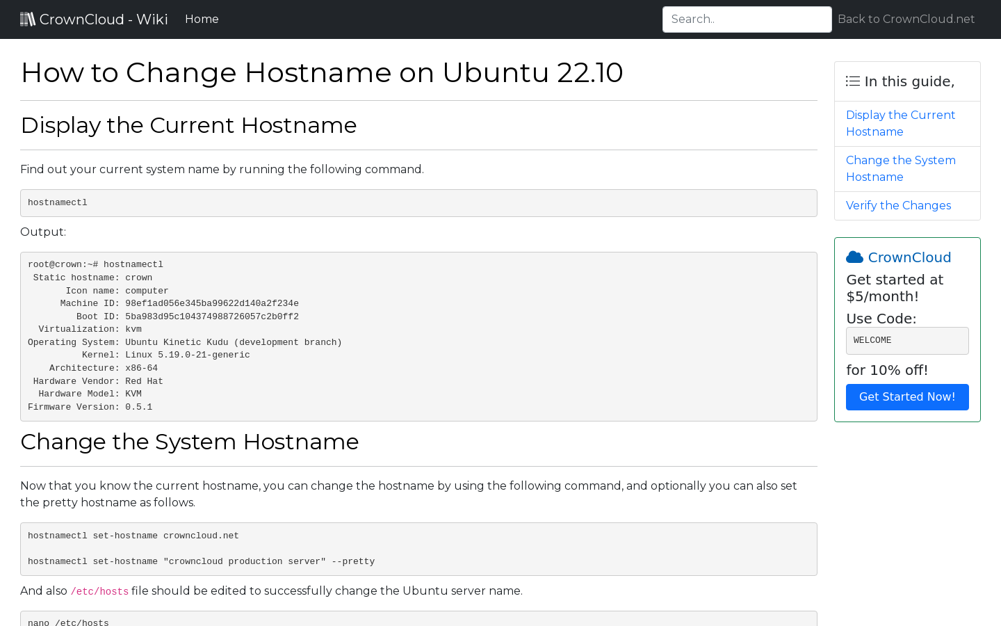 crowncloud-wiki-how-to-change-hostname-on-ubuntu-22-10