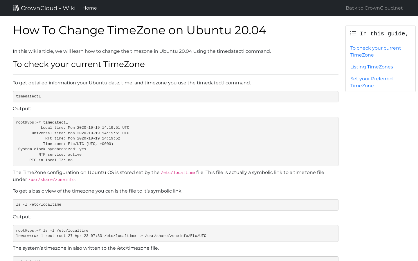 crowncloud-wiki-how-to-change-timezone-on-ubuntu-20-04