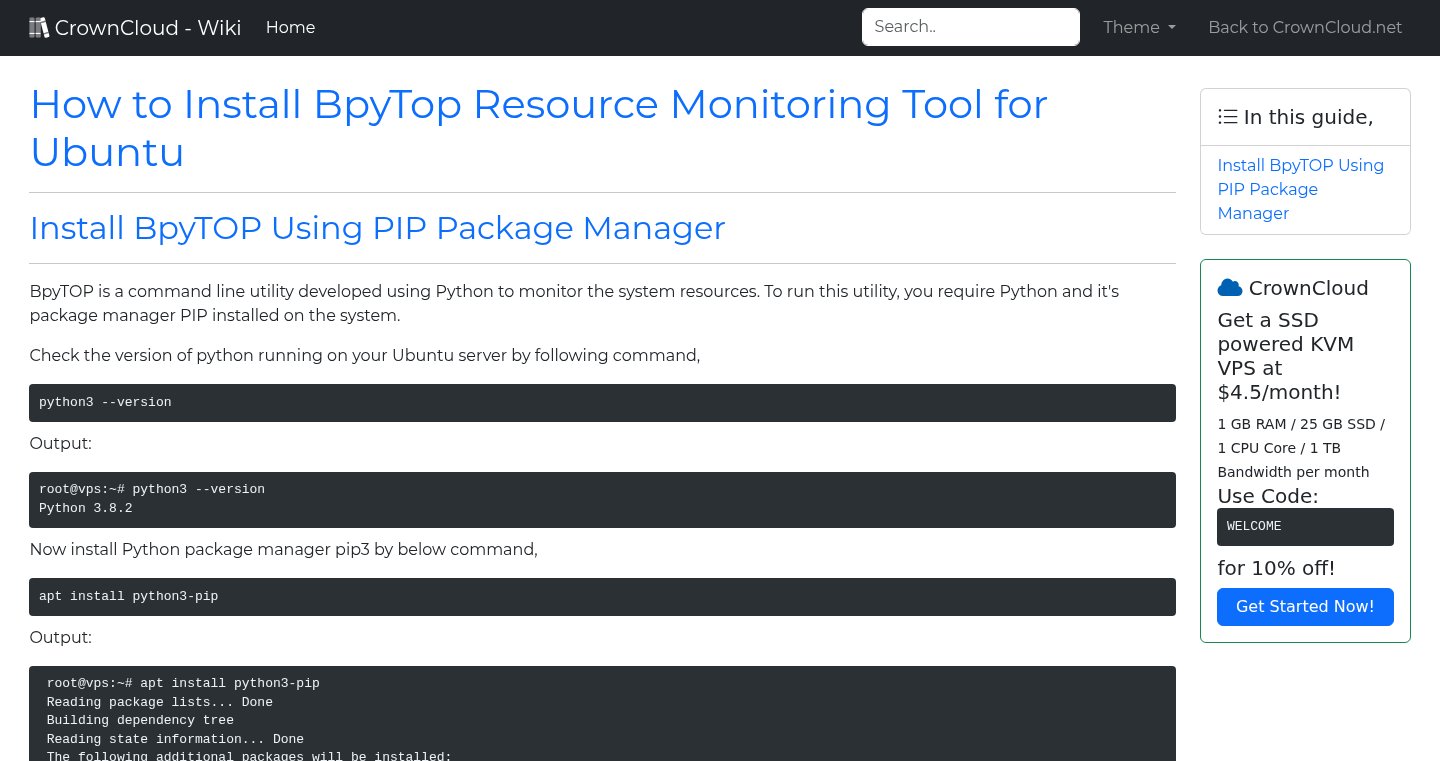 crowncloud-wiki-how-to-install-bpytop-resource-monitoring-tool-for-ubuntu