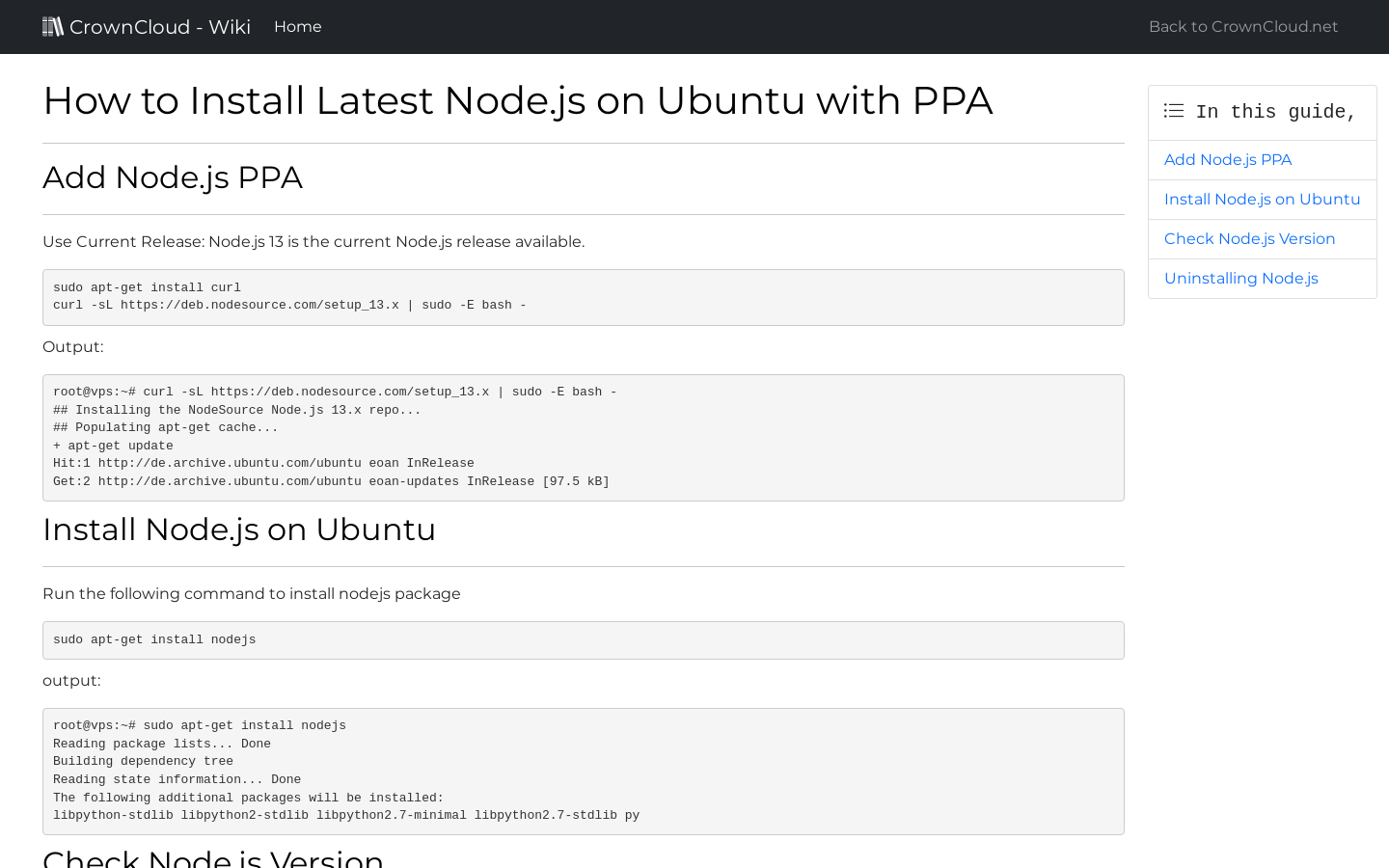 crowncloud-wiki-how-to-install-latest-node-js-on-ubuntu-with-ppa