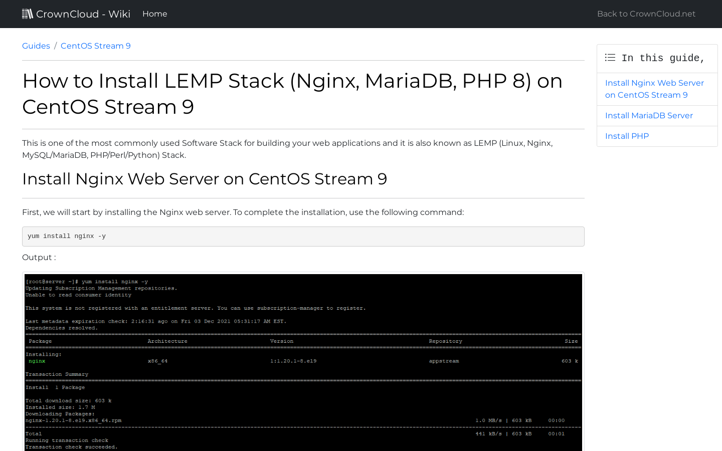 crowncloud-wiki-how-to-install-lemp-stack-on-centos-stream-9