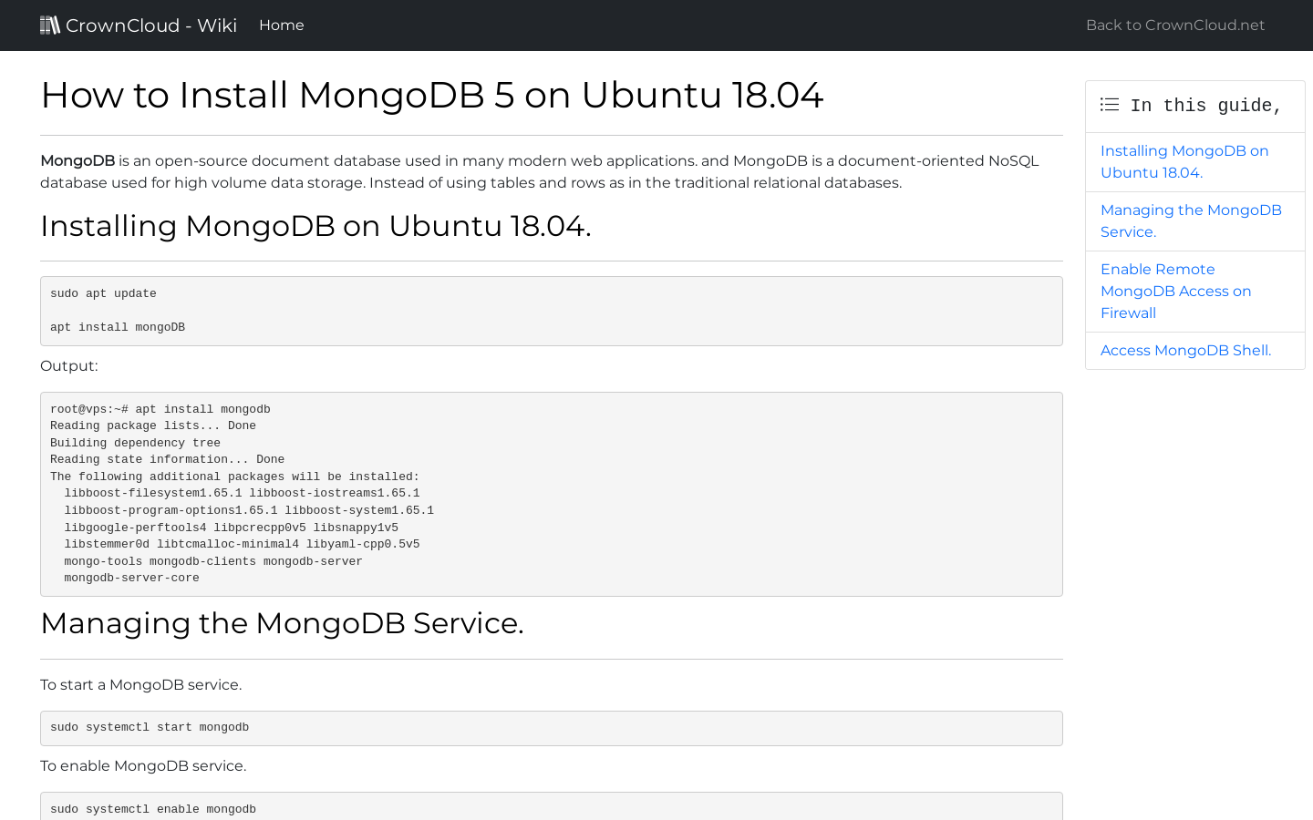 crowncloud-wiki-how-to-install-mongodb-5-on-ubuntu-18-04