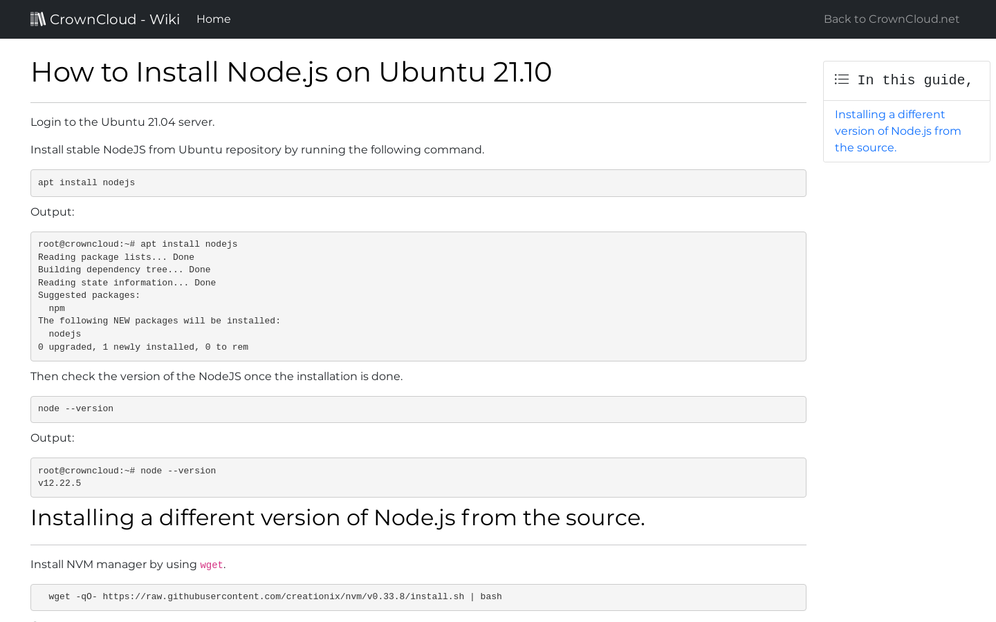 crowncloud-wiki-how-to-install-node-js-on-ubuntu-21-10