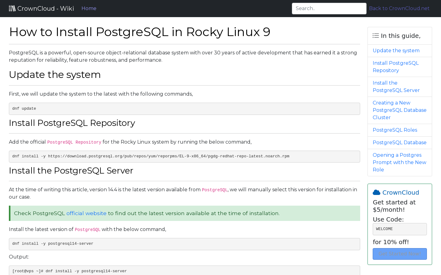 crowncloud-wiki-how-to-install-postgresql-in-rocky-linux-9