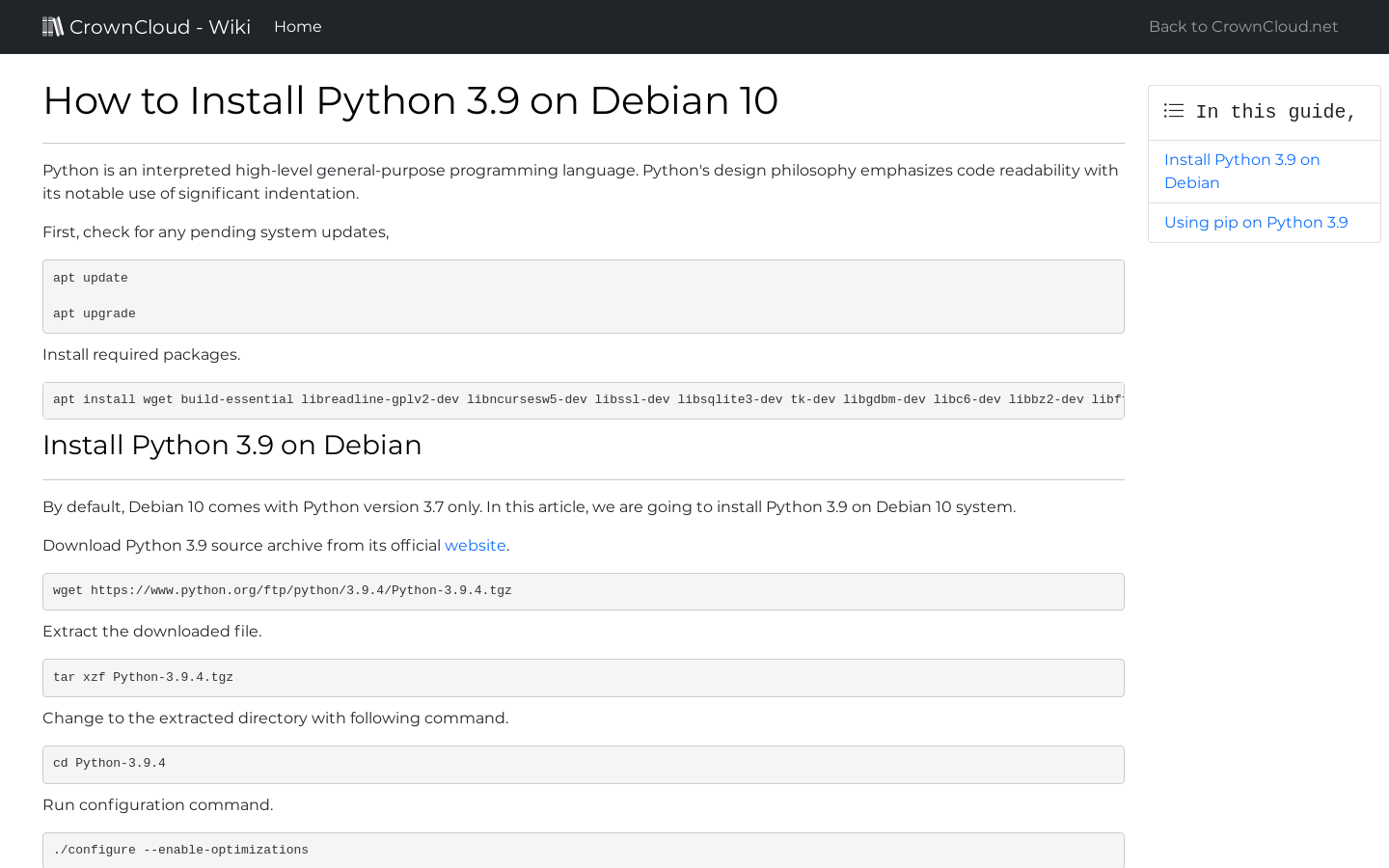 debian install python 3.7