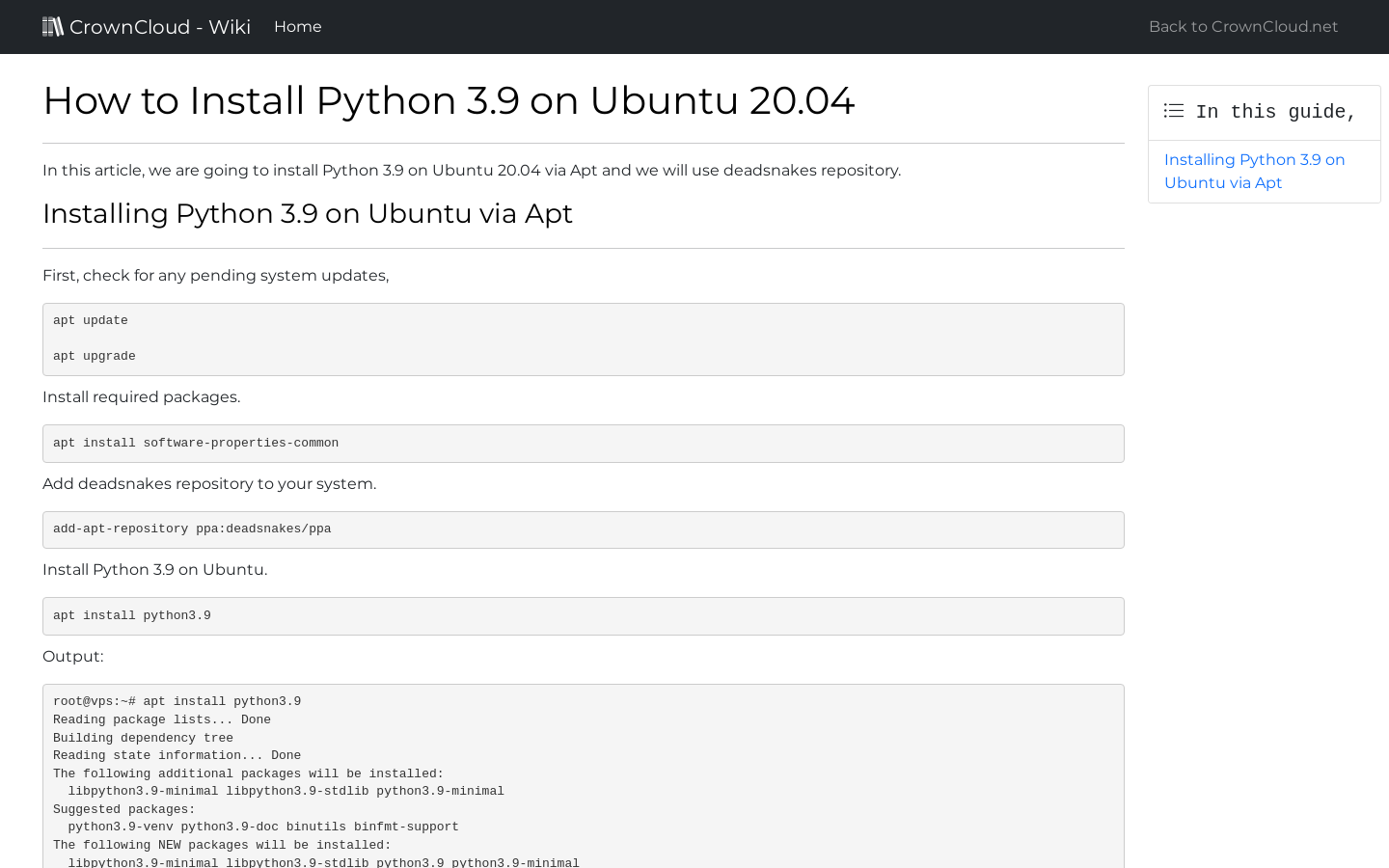 Install Python 3 9 Linux Ubuntu