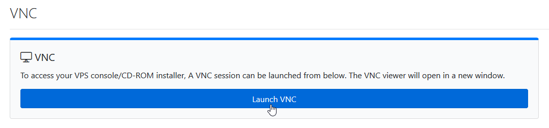 Launch VNC
