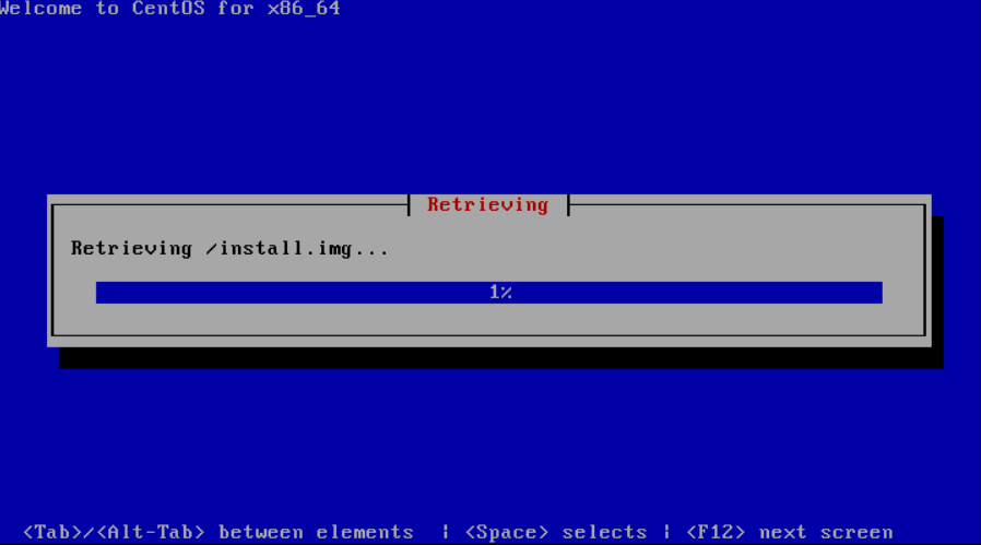CentOS 6.8 Retrieving Install Image