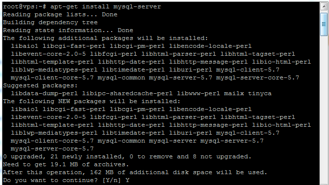 install mysql